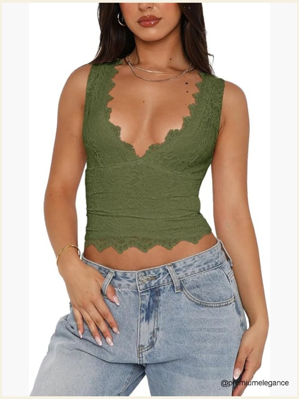 Double Lined Lace Crop Tank Top - Sexy Going Out Y2K